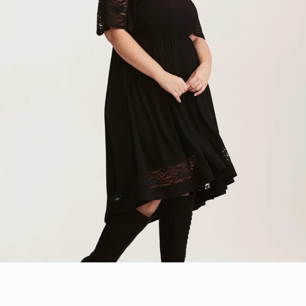Torrid Black High Low Cold Shoulder Sundress - image 2